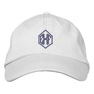 Brokig basebollmössa med tre initialer broderad keps