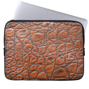 Brokrokodilläderfeket Laptop Fodral