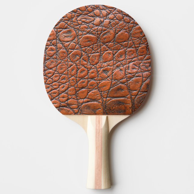 Brokrokodilläderfeket Pingisracket (Framsidan)