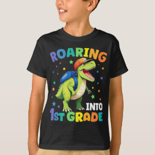 Brölande 1:a klassens dinosaurie T Rex tillbaka ti Shirt