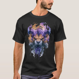 Brölande Demon Lejon Grafisk T-shirt