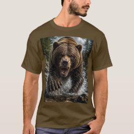 Brölande Grizzlybjörn – Hyperrealistisk 3D T Shirt