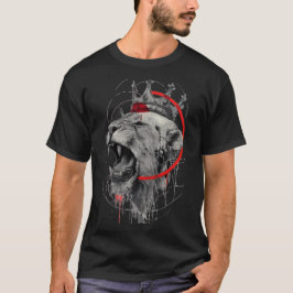 Brölande Kronad Lejon Trash Polka T-Shirt