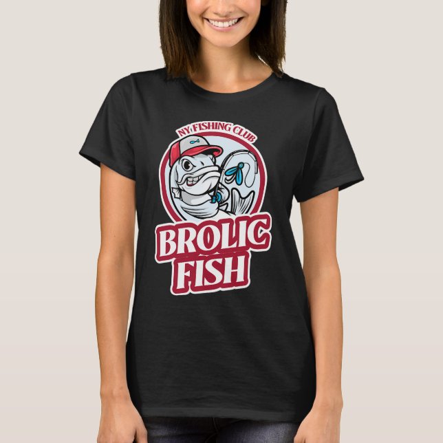 Brolic Fish New York Fiske Klubb T Shirt (Framsida)
