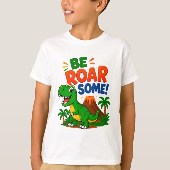 🦖 Brölja lite Dinosaurie Barnpresent ⭐ T Shirt (Framsida)