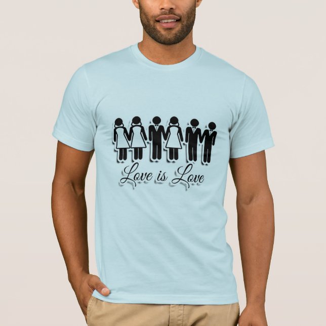 BRÖLL OPS LOVE ÄR KÄRLEK KONTUR -.png Tee (Framsida)