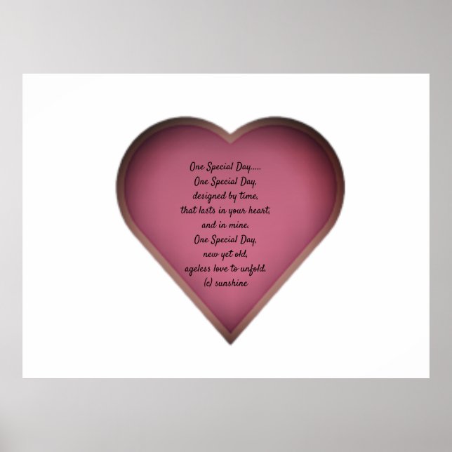 BRÖLL OPSNINGSBILD EN SÄRSKILD DAG DIKTER POSTER (Framsidan)