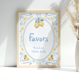 Bröllagsgunstfavorer med citron poster
