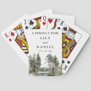Bröllagspresent Skogssjö Perfekt Par Casinokort