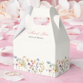 Bröllagspresentboxar med fantasifulla vilda blommo presentaskar
