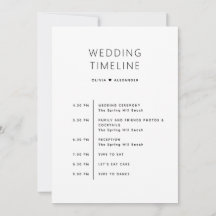Bröllagsväska | Helg Itinerary Tidslinje