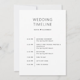 Bröllagsväska | Helg Itinerary Tidslinje Inbjudningar