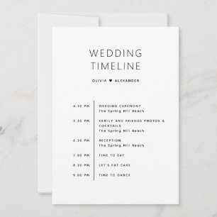 Bröllagsväska Helg Itinerary Tidslinje Inbjudningar