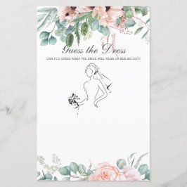 Bröllaksgissningslek i rosa blomster