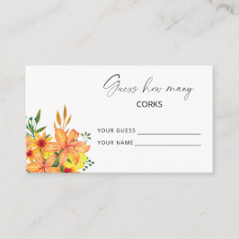 Bröllaksspel gissa antal korkar tilläggskort