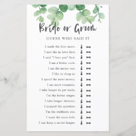 Bröllaksspel med Eukalyptus - Han sa, hon sa