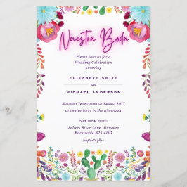 Bröllbjudan A9 till BUDGETEN Nuestra Boda Flowers