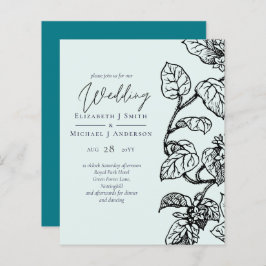 Bröllbjudan BUDGET Botanical Garden Lövs Bröllop