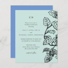 Bröllbjudan BUDGET Botanical Garden Lövs Bröllop