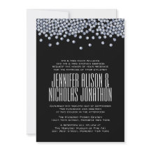 Bröllbjudan Diamond Glitter Typography Wedding