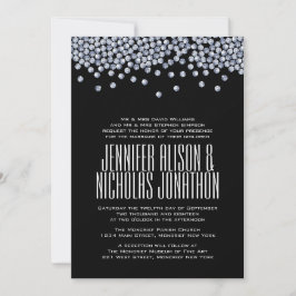 Bröllbjudan Diamond Glitter Typography Wedding Inbjudningar