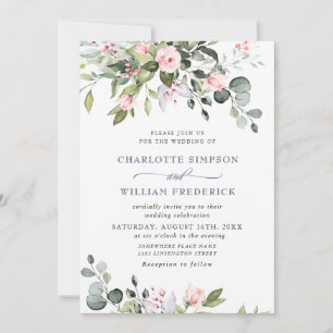 Bröllbjudan Eucalyptus Greenery Wedding Inbjudningar