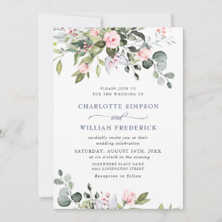 Bröllbjudan Eucalyptus Greenery Wedding Inbjudningar