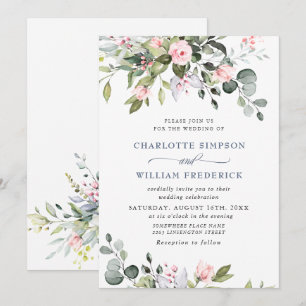 Bröllbjudan Eucalyptus Greenery Wedding Inbjudningar