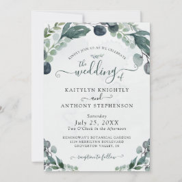 Bröllbjudan Eucalyptus Greenery Wedding Inbjudningar