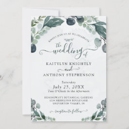 Bröllbjudan Eucalyptus Greenery Wedding Inbjudningar