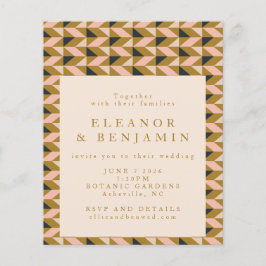 Bröllbjudan för allt-i-ett-konsten Deco Guld