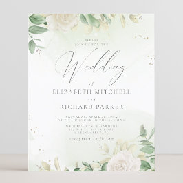 Bröllbjudan för Blommigt av budgetmodern Elegant