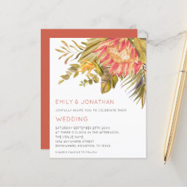 Bröllbjudan för Blommigt av tropisk skogsavverknin