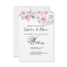 Bröllbjudan för blommigtens vattenfärg