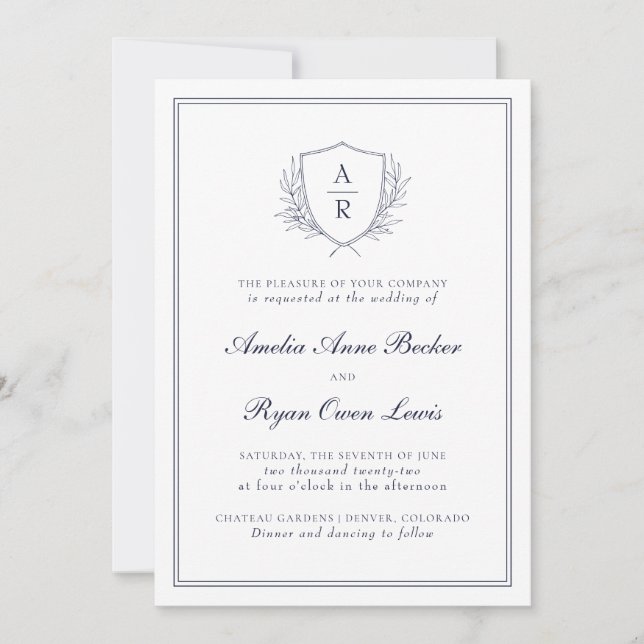 Bröllbjudan för elegant minimal Löv Inbjudningar (Framsida)