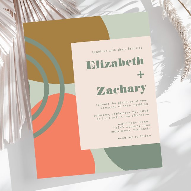 Bröllbjudan för Grönt av Abstrakt i budgeten (Skapare uppladdad)