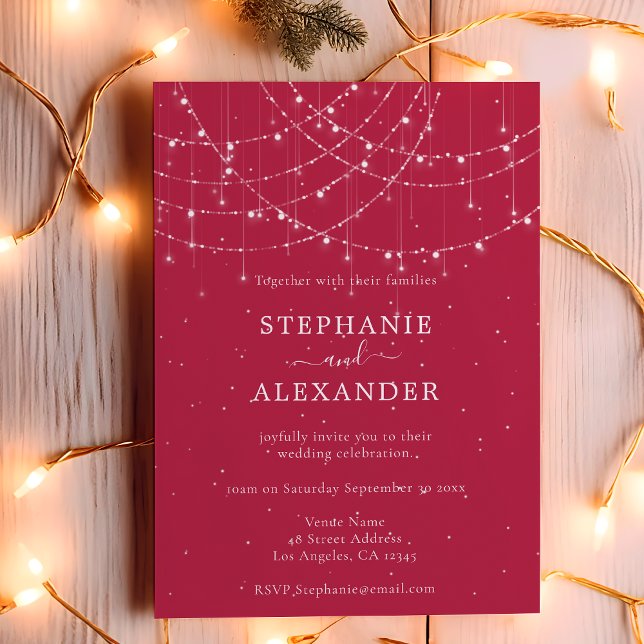 Bröllbjudan för Magenta av budgetansvarig sträng L (Skapare uppladdad)