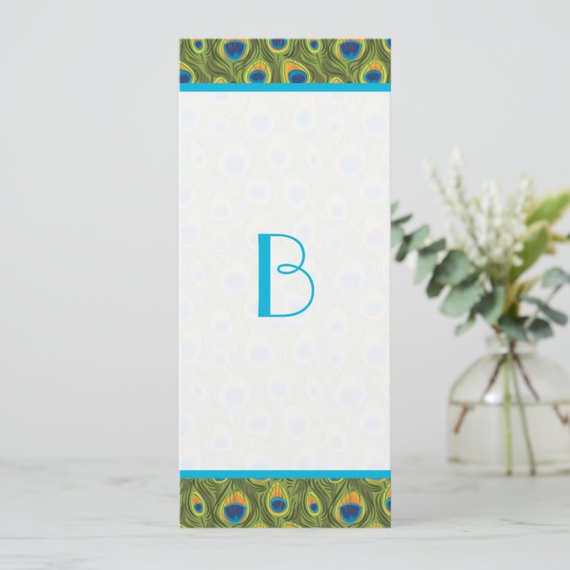 Bröllbjudan för peacock Feather Swirls Inbjudningar (Stående Fram)