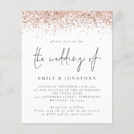 Bröllbjudan för QR-koden Ro Guld