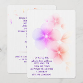 Bröllbjudan för Rainbow Cherry Blommar Wedding Inbjudningar