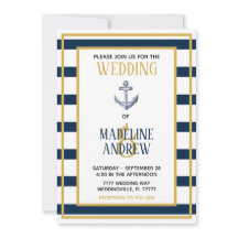 Bröllbjudan för sjömansbröllop i Rand