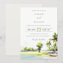 Bröllbjudan för tropisk strupe Handflatan Träd Wat