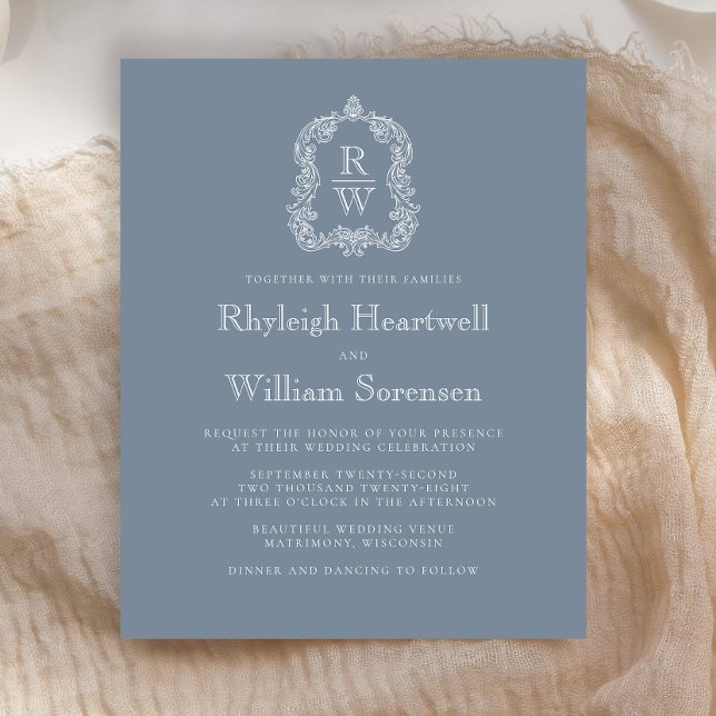 Bröllbjudan för Vapensköld av budgetdammsuga i mon (Skapare uppladdad)