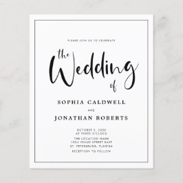 Bröllbjudan om budgetkalligrafi i Gräns