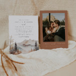 Bröllbjudan om Rustic Watercolor Mountain Wedding Inbjudningar<br><div class="desc">Det här är en bergsbröllopsinbjudan med en vacker vattenfärgsbergscen och en elegantens teckensnittskoppling. Redigera alla formuleringar och all färger utom färg på vattenfärgsbergsscenen. Färg på den gröna droppen är inte redigerbar. // För matchande artiklar, gå till "SAWYER"-samlingen i Nicole Zazzle-butiken med vänlig hälsning. * Om du tycker om den här...</div>