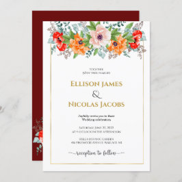 Bröllbjudan om vattenfärgsopies inbjudningar