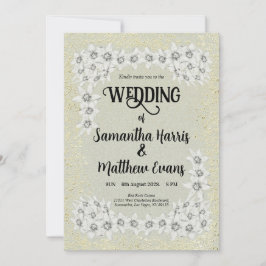 Bröllbjudan till anpassningsbarnas guldblommigt-el inbjudningar