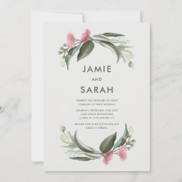 Bröllbjudan till Australian Native Gum Blommar Wed Inbjudningar