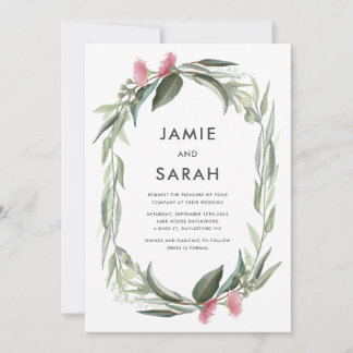 Bröllbjudan till Australian Native Gum Blommar Wed Inbjudningar