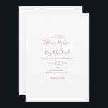 Bröllbjudan till Avslappnaden Ro Guld i Elegant Inbjudningar<br><div class="desc">Denna enkla inbjudan till bröllopet i ro guld-avslappnaden i elegant är perfekt för er klassiska, moderna minimalistiska ro-bröllop. Utformningen har en minimal contemporary av klassisk vintage med guld-typsnitt och delikat romantisk kalligrafi. Det är utmärkt för vår, sommar, fall eller vinter lyx bröllop. Behålla den som den är, eller välj att...</div>